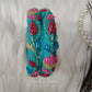 Sea Green Floral Maggam Bangles/ Raw silk Bangles for women 2.6-Luvih Couture
