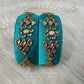 Handmade Silk thread Bangles with Flower and Rhombus Design