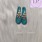 Sea Green Rhombus Silk Thread Hair Clips  for kids, Girls, Teens, Women, Luvih Couture