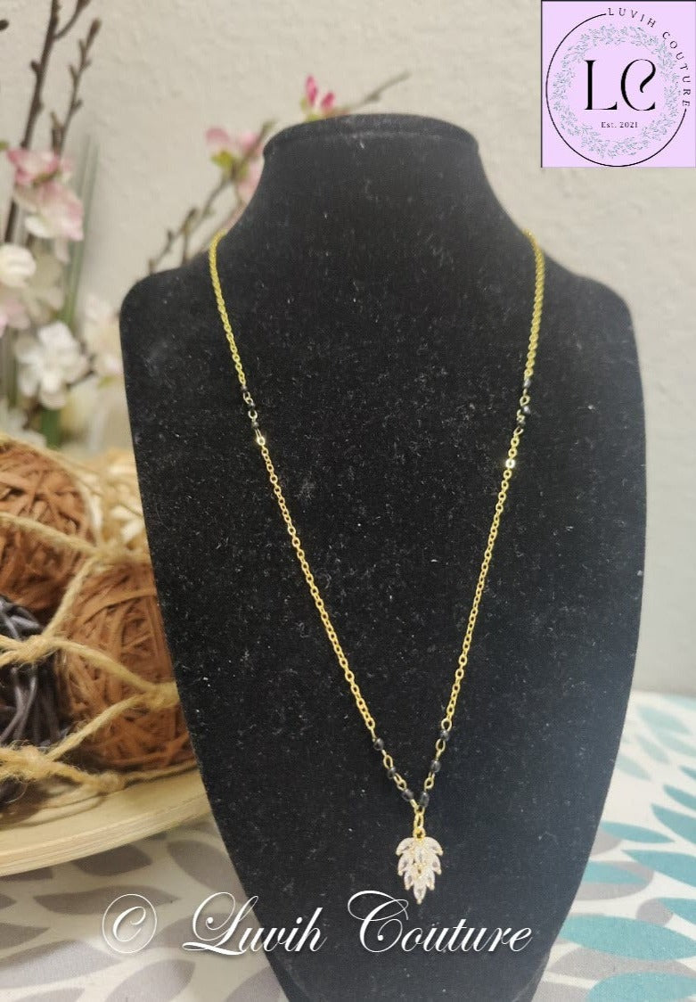 Simple and Modern Cz Mangalsutra for Women, Luvih Couture