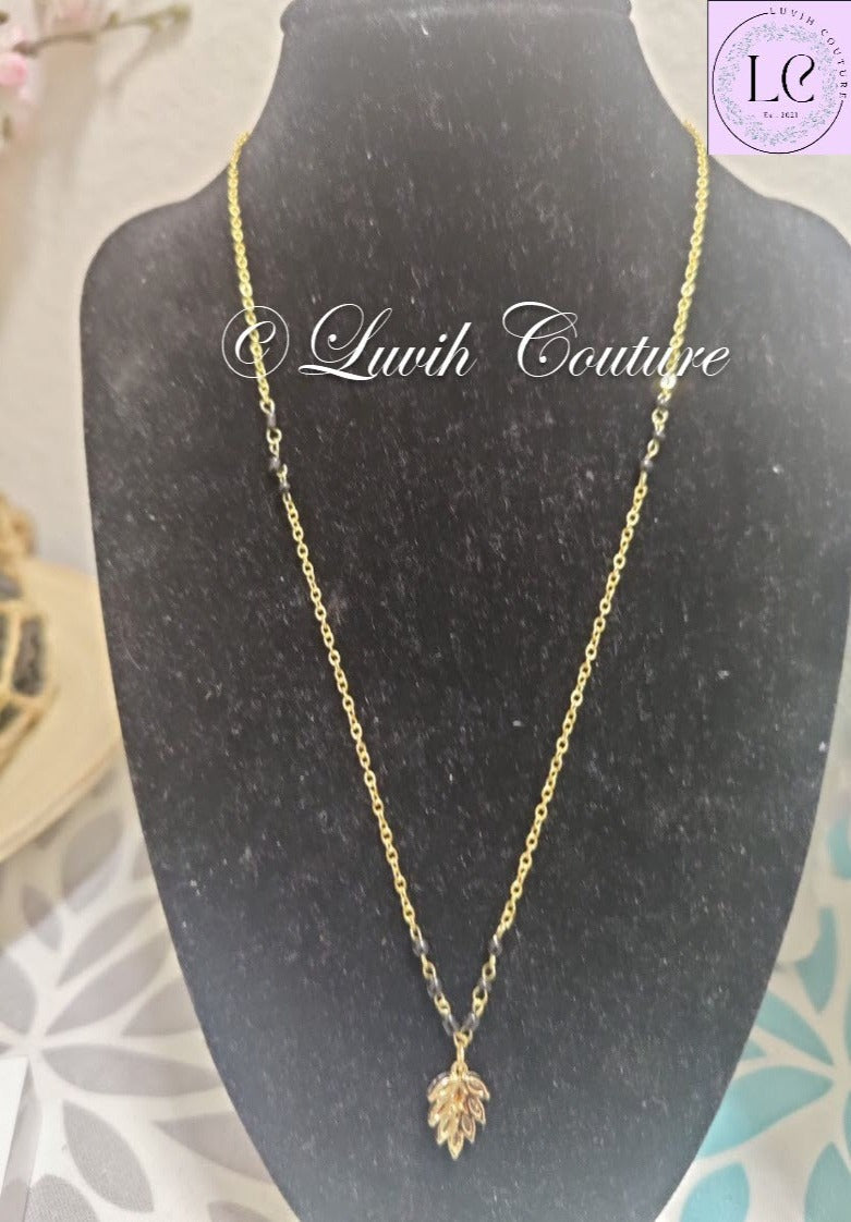 Simple and Modern Cz Mangalsutra Back Side for Women, Luvih Couture