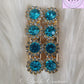 Sky Blue Flower Hair Clips Luvih Couture