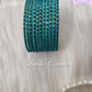 Teal Glass Bangles Velvet 