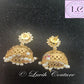 Floral Temple Earrings Back side for girls, teens and women