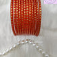 Tomato Red Glass Bangles Restocked Rund Dots & Sparkles for girls, Teens and Women