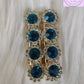 Turquoise Blue Flower Hair Clips Luvih Couture