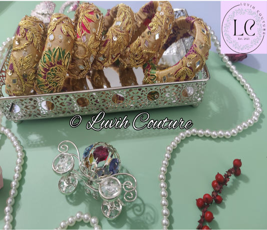 Maggam Bangles Paithani handloom 2.4, Luvih Couture