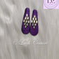Violet Rhombus Silk Thread Hair Clips  for kids, Girls, Teens, Women, Luvih Couture