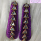 Violet Silk Thread Hair Clips Triangle Design for  kids, Luvih Couture