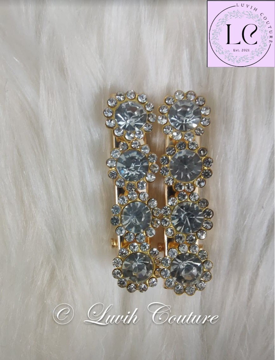 White Flower Hair Clips Luvih Couture