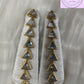 White Silk Thread Hair Clips Triangle Design for  kids, Luvih Couture