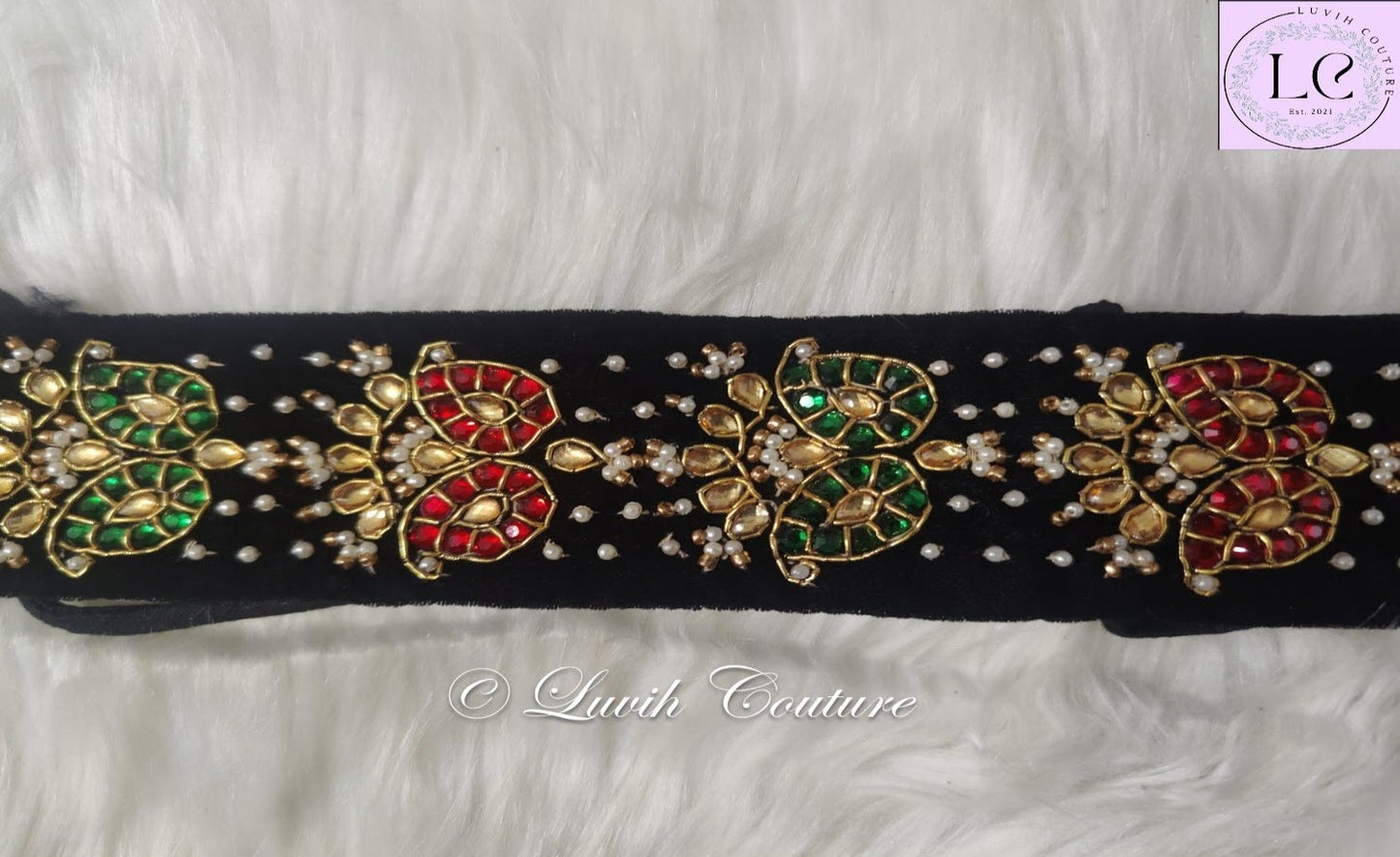Mango Aari work Jada Closeup Pic for kids or women, Luvih Couture