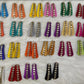 Silk thread hair clips for girls all Color Clips Triangle, Luvih Couture